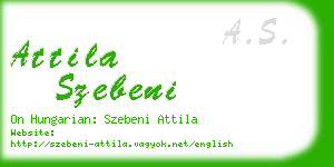 attila szebeni business card